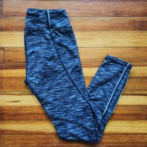 Black and grey heather leggings